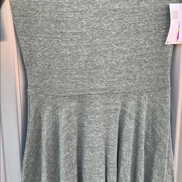 NWT Lularoe Nicole Khaki Green Heathered Dress XS - Picture 7 of 9